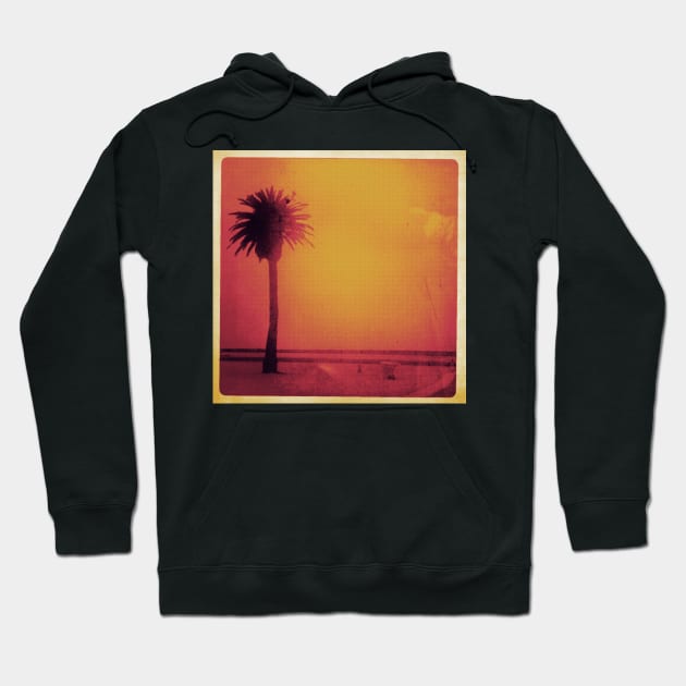 Palm Tree on the Beach Hoodie by punkcinemaart